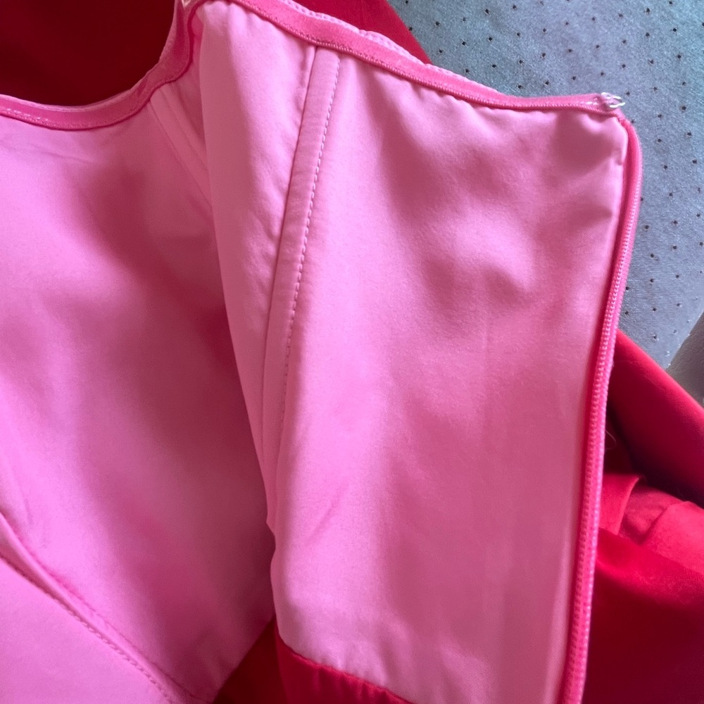 NWT Hutch pink scarlet red bow colorblock dress 6 - Picture 12 of 14